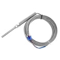 thumbnail image 2 of OKBYY Termopar Tipo K - Sonda del Sensor de Temperatura con conexión a Tierra Rosca M8 PT100 Termopar de Resistencia de Platino Sonda de 50 mm Cable del Sensor de Temperatura 0-400 ℃(5m), 2 of 8
