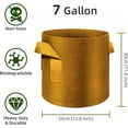 thumbnail image 2 of 7 Gallon Nonwoven Fabric Planter Bags, Brown - 12 Pack, Thickened, Breathable, , Drainage, Handles, Vegetable/Flower//Fruit Outdoor Usage, 2 of 6