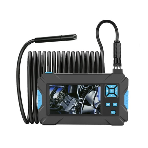 Amdohai Industrial Endoscope Camera with Camera 1920*1080P 6 LED Light IP67 Waterproof Inspection Camera with 4.3 inch LCD Display 5m Hard Wire 5.5mm Camera Diameter
