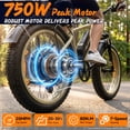 thumbnail image 3 of Helokeep 26P Electric Bike for Adults - 26" Ebike, 48V 15AH UL 2849 Battery, 20MPH, Front Suspension, Adjustable Seat, 330lbs Capacity, Desert Sand, 3 of 10