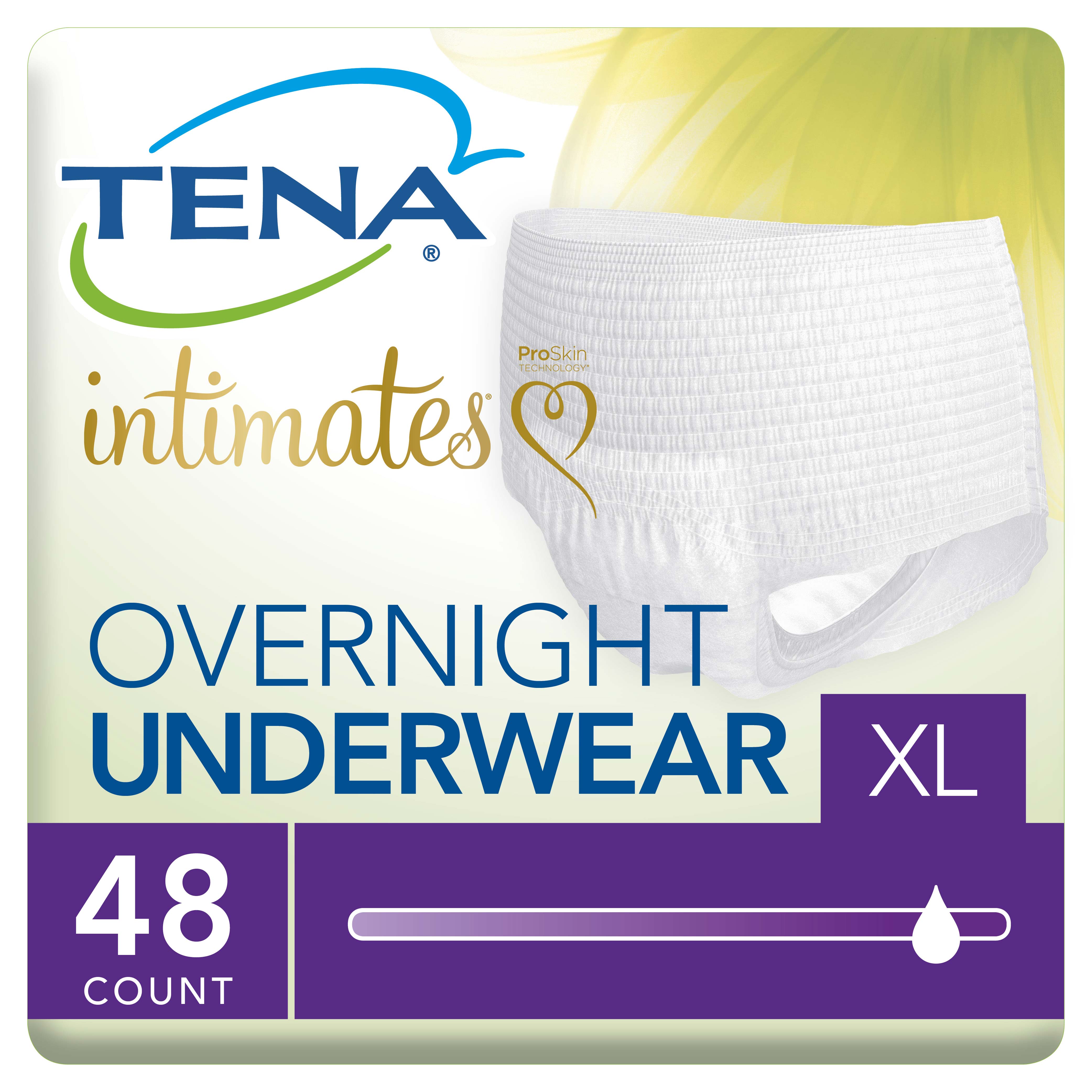 Tena Incontinence Underwear, Overnight, XLarge, 48 Ct
