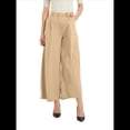 thumbnail image 2 of Pantalones Palazzo Largos de Pierna e Informales de Cintura Alta para Mujer, Talla Regular Amarillo M, 2 of 7