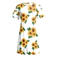 thumbnail image 6 of Outfmvch Fall Dresses Womens Dresses White Dress Women Summer Short Sleeve Sunflower Printed Pockets Sundress Casual Swing Dress Womens Dresses White L, 6 of 8