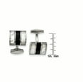thumbnail image 2 of Stainless Steel Polished Black Semi-Precious Stone MOP Cuff Links, 2 of 6