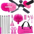 thumbnail image 1 of Ceiling Fan Cleaner Duster with 60 inch Extension Pole, Dusters for Cleaning High Ceiling Fan Blades, Cobweb Duster for Spider Web Removal, Dusters Kit with Storage Bag, Cleaning Tools for Families, 1 of 7