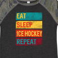 thumbnail image 4 of Inktastic Hockey Eat Sleep Ice Hockey Repeat Boys or Girls Toddler T-Shirt, 4 of 5