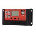 thumbnail image 4 of Controlador de panel solar controlador de carga solar automático Pantalla LCD de protección múltiple Dual USB 12V / 24V ajustable para negocios para el hogar para la industria, 4 of 8