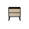 thumbnail image 2 of Linon Collett Cane 2 Drawer Nightstand in Black, 2 of 17