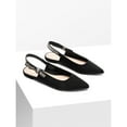thumbnail image 3 of Women’s Pointed Toe Slingback Flats, Dress Up Low Heel Shoes With Bow Knot, 3 of 9