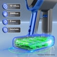 thumbnail image 3 of Cordless Vacuum Cleaner, 350W 30Kpa 45 Mins Runtime Powerful Stick Vacuum, 6 in 1 Handheld Vacuum for Home Pet Hair Carpet Hard Floor V90 (Blue), 3 of 9