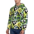 thumbnail image 3 of Balery Football Doodle Pattern Mens Hoodie Kangaroo Pocket Hoodie Pullover Hooded Sweatshirt Ideal for Daily Wear Travel and Home-X-Large, 3 of 7