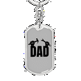 thumbnail image 5 of My Dad Is A Carpenter Swivel Keychain Woodworker Dog Tag Stainless Steel or 18k Gold, 5 of 10