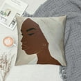 thumbnail image 2 of Nawypu Minimalist Black Girl Community Abstract Black Reaching Hands Throw Pillow Cover, Pillow Cover,Black Girl Gifts,Boho Gifts for Women Girls,Bohemian Home Bedroom Living Room Decor,Set of, 2 of 5