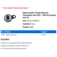 thumbnail image 2 of Right Variable Timing Solenoid - Compatible with 2007 - 2009 Kia Amanti 3.8L V6 2008, 2 of 2