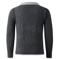thumbnail image 4 of GigrtiJin Knit Blouse for Men Solid Color Turndown Collar Long Sleeve Shirt Fall Winter Thermal Casual Tops, 4 of 5