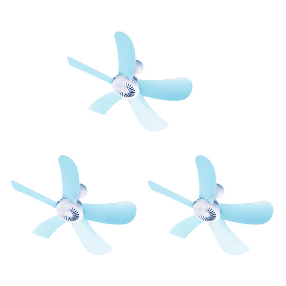 3X 5 Ceiling Fans Mini Silent 500mm Energy-Saving High-Volume Electric Fan Ceiling Fan with Switch US Plug