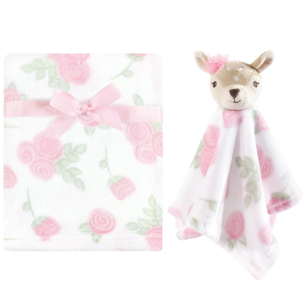 Hudson Baby Unisex Baby Plush Blanket with Security Blanket, Fawn, One Size
