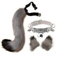 thumbnail image 2 of Hair Clips Cocker Tail Animal Element Adjustable Faux Fur Solid Wolf Tail Ears Collar for Cosplay, 2 of 5