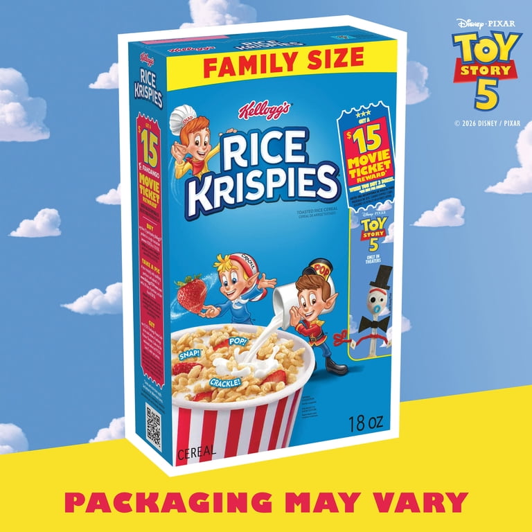 Kellogg's Rice Krispies Original Breakfast Cereal, 18 oz Family