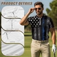 thumbnail image 5 of HUIACONG American Flag Golf Shirt Funny 4th Of July Shirts for Couples Sleeveless Golf Tops for Women Active Tops Mens Shirs Short Sleeve Lightweight Moisture Wicking Breathable Outdoor Wear Man S, 5 of 6