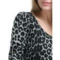 thumbnail image 7 of Allegra K Women's Printed Scoop Neck Long Sleeves Peplum Blouse, 7 of 7