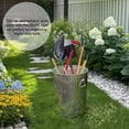 thumbnail image 2 of Gardenised Round Galvanized Steel 15 Gallon Trash Can with Lid and handles Durable Metal Storage Bucket for Backyard Lawn Garden and Yard Use Weather-Resistant Garbage Can for Indoor and Outdoor, 2 of 5