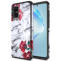 Samsung Galaxy S20 Ultra Case, KAESAR Hybird Drop Protection Sleek Slim Dual Layer Shockproof Colorful Graphic Armor Case For Samsung Galaxy S20 Ultra (Rose White Marble)