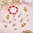 thumbnail image 3 of 1 caja de 20 unidades, 5 estilos diferentes, dijes de corazón sagrado dorado, dijes de corazón de amor, a granel, aleación de metal, elegantes y dulces colgantes para el Día de San Valentín., 3 of 6