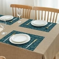 thumbnail image 3 of Math Equations Dark Green Formula Pattern Summer Placemats Table Placemats Set Of 4-Linen Kitchen Washable Placemats Table Mats 11.8"x17.7" Non-Slip Heat Resistant, 3 of 6