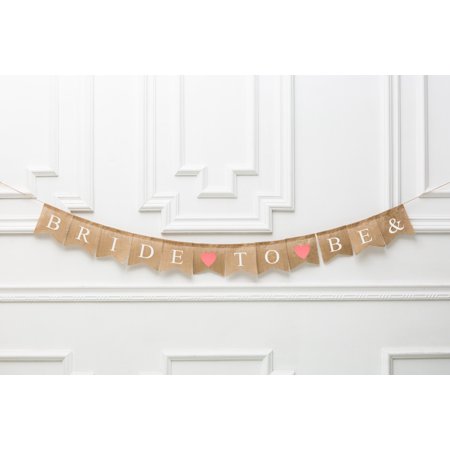 Rustic Wedding Banner Bride To Be Burlap Bunting Banner Photo