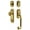 Lifetime Brass, variant on Grandeur 819832 Windsor Solid Brass Rose Keyed Entry Single Cylinder Sectional 'C' Grip
