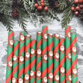 thumbnail image 3 of 100 Pcs Festive Christmas Paper Drinking Straws with Holiday Prints - Ideal for Christmas and New Year's Parties, 3 of 7