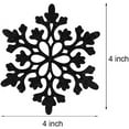 thumbnail image 3 of THONZER 24PCS Black Plastic Christmas Glitter Snowflake Ornaments Christmas Tree Decorations, 3 of 14