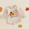 thumbnail image 5 of Hifoo Jumpsuits Toddler Boys Girls Long Sleeve Turkey Embroidery Printing Pullover Romper O-Neck Sweatshirt Bodysuits Holiday Back To School Onesie One-Pieces, 5 of 8