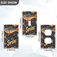 thumbnail image 7 of Yayeee Duplex Wall Plate 1-Gang 4.5"x2.7" Home Receptacle Light Switch Decorative Outlet Cover, Black Sardines Pattern, 7 of 7