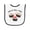 White and Black, variant on Inktastic Kawaii How I Roll Sushi Baby Terry Cloth Bib