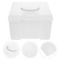thumbnail image 1 of OULII Plastic Grid Organizer For Photos Transparent Storage Box 1 Set, 1 of 8