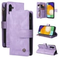 thumbnail image 2 of Dteck Crossbody Wallet Case for Samsung Galaxy S23 FE,Magnetic Leather Card Slots Zipper Wallet Kickstand Heavy Duty Lanyard Strap/Shoulder Strap Cover,Purple, 2 of 10