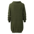 thumbnail image 2 of Aayomet Fall Dresses Women's Long Sweatshirt Dress Crewneck Pullover Casual Long Sleeve Bodycon Mini Sweater,A XL, 2 of 4