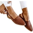 thumbnail image 3 of Women's Backless Mules - Slip-On Low-Heel Sandals with Closed Pointed Toe & Buckle Strap, 3 of 7