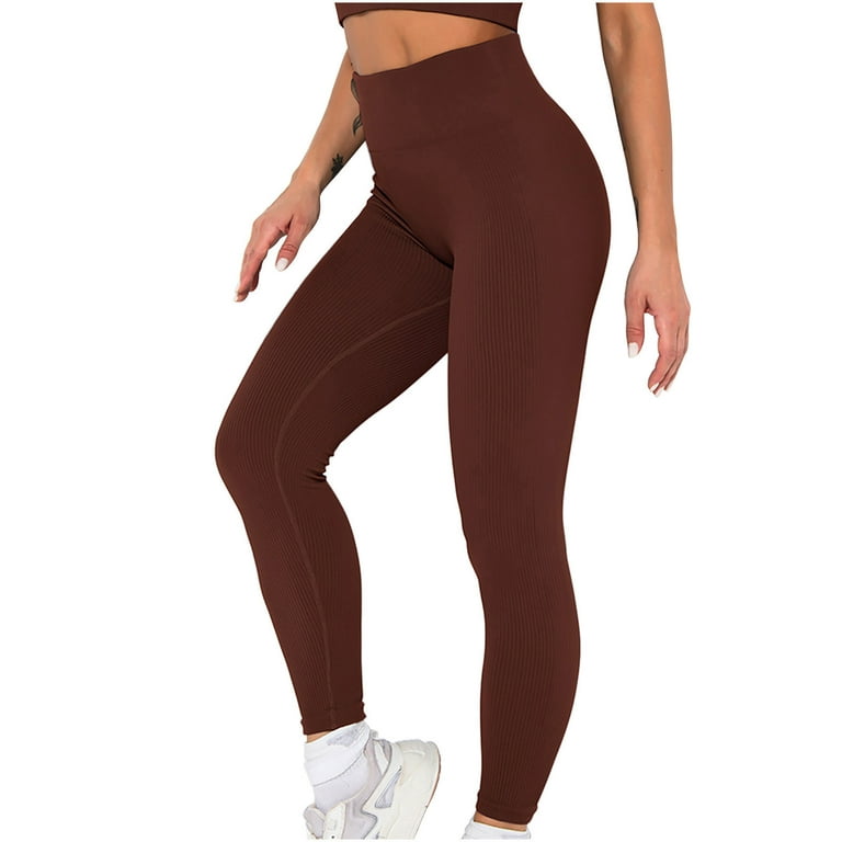 Gaecuw Leggings for Women Butt Lift Slim Fit Scrunch Long Pants Lounge Trousers  Sweatpants Seamless Yoga Pants High Waisted Summer Ankle Length Workout  Pants with Pockets Butt Lifting Solid Pants 