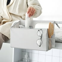 Dream Lifestyle Bedside Hanging Organizer, Multifunctional Bedside Caddy Storage Bag for Bunk and Hospital Beds Dorm Rooms Bed Rails,Can be Placed Glasses Books Mobile Phones Keys and More
