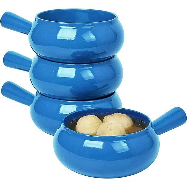Bruntmor Set Of 4 French Onion Soup Bowls With Handle - 17Oz Ceramic