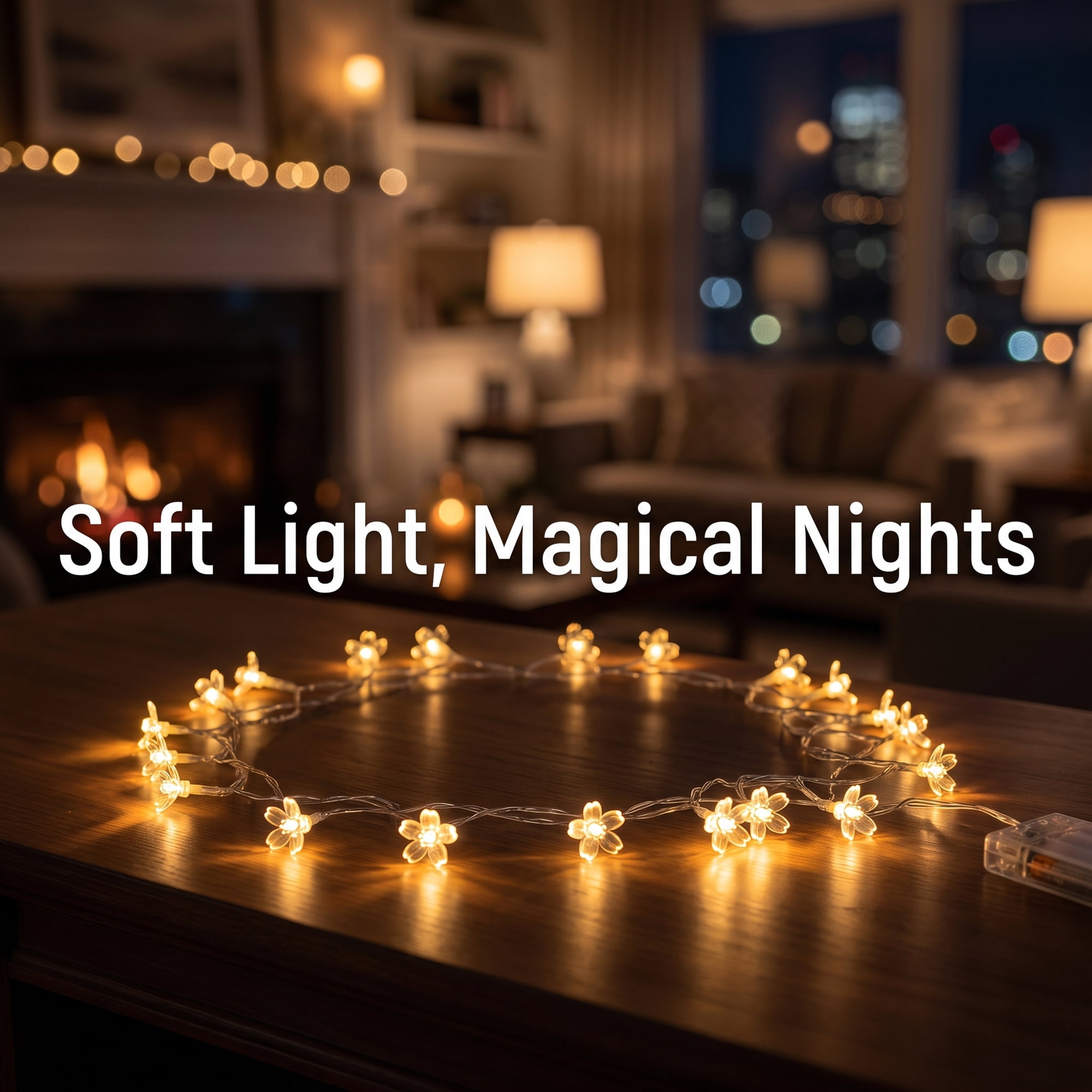 Unique Bargains Decorative Indoor Aesthetic Botanical Fairy Lights 9.8 ft Battery Operated