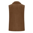 thumbnail image 6 of Sherpa Vest For Women Warm Sleeveless Fleece Vests Fall Winter Lapel Fuzzy Jacket Holiday Casual Travel Clothes Coffee 2XL, 6 of 9