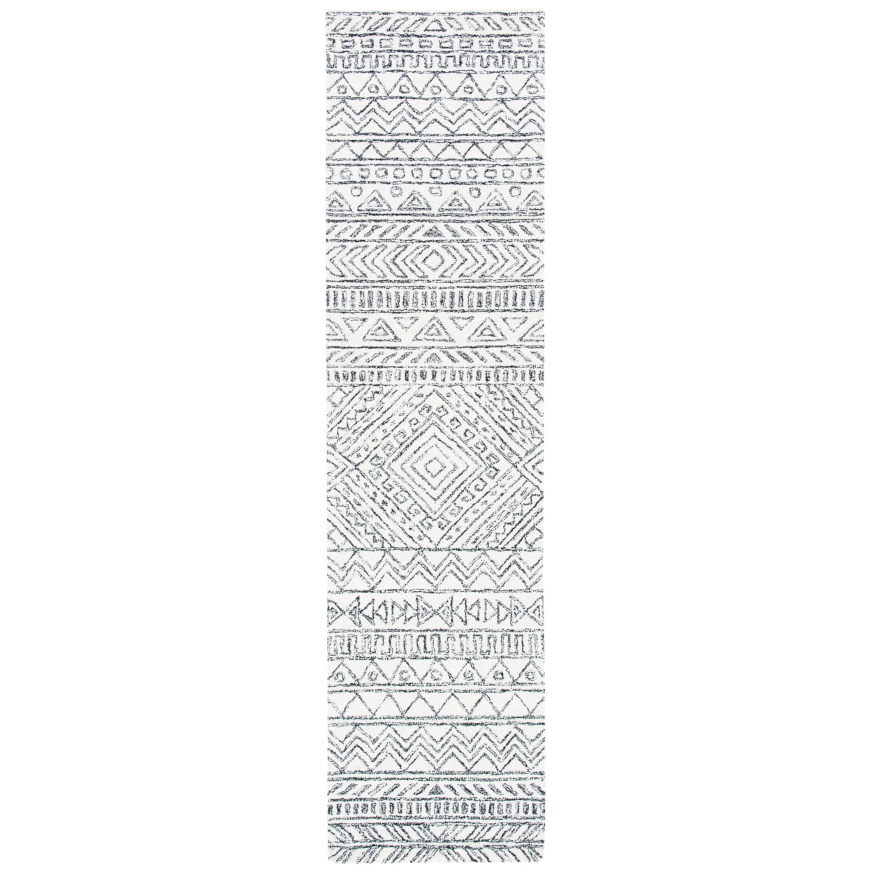 SAFAVIEH Aspen Rosalind Geometric Wool Area Rug, Ivory/Black, 11' x 15'