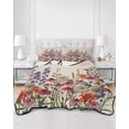 thumbnail image 2 of Twin XL Quilt Bedding Set, Watercolor Floral Reversible Summer Quilt 3 Pieces, Spring Daisy Lily Lavender Garden Beige Lightweight Bedspreads Coverlets with 2 Pillow Shams for All Seasons, 2 of 5