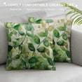 thumbnail image 3 of PHYHOO Green Plant Leaf Pillow Covers  Linen Watercolor Eucalyptus Leaves Decorative Pillow Case Spring Summer Decorations for Home Sofa Couch White, 3 of 5