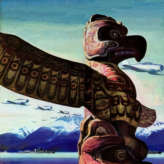 "Totem Pole" Painting Print on Wrapped Canvas