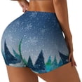 thumbnail image 2 of Vsdgher Christmas Trees print Workout Shorts for Women Seamless Soft Smooth Gym Yoga Scrunch Active Exercise Fitness Shorts, 2 of 8